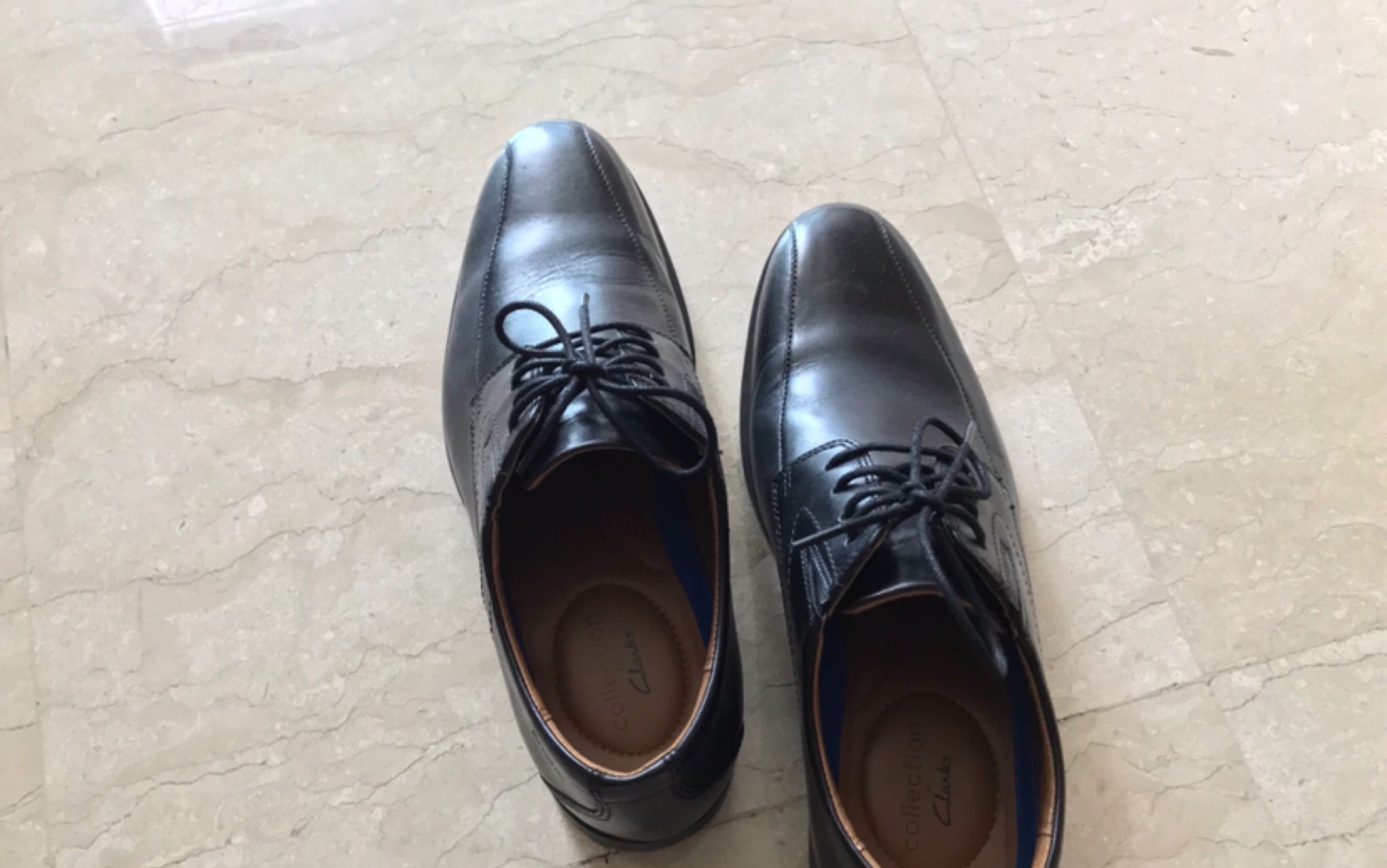 Clarks Men Whiddon Pace Bicycle Toe Derby Oxfords Size US 10.5W Black Leather Men main image 4